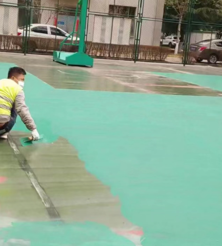 沙坪坝球场地面翻新